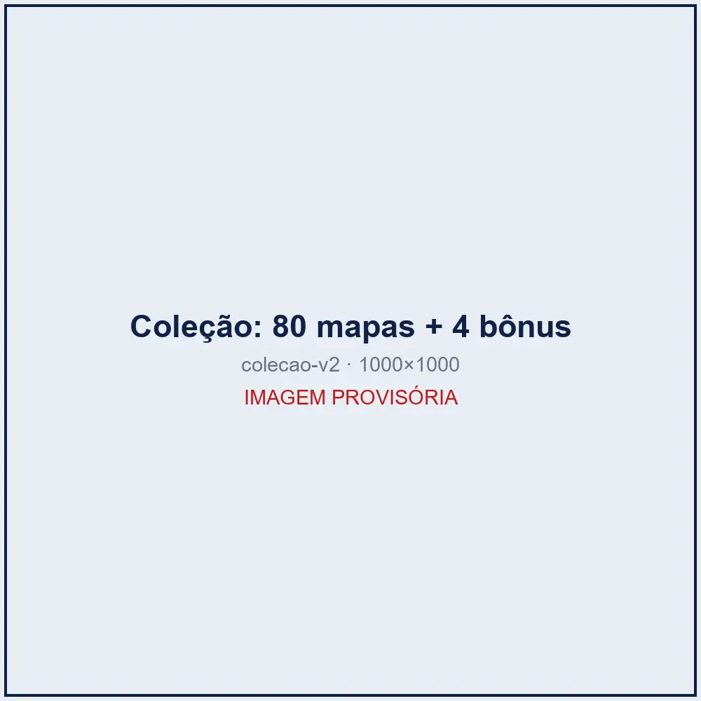 Coleção completa: Biblioteca Visual com 80 mapas e os 4 bônus